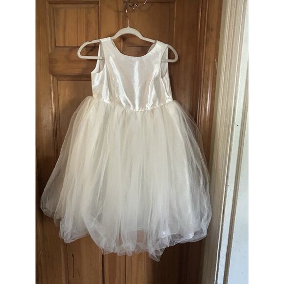 New flower girl dress David’s bridal girls formal 12 Tule Pearl Beautiful - Picture 1 of 11